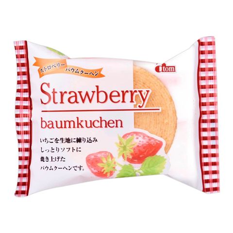 Atom Baumkuchen Strawberry Baum Tree Ring Cake 80g