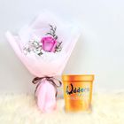 Flower Pink Rose with Ice Cream (1 Stalk) 1 Bouquet - ICF2402FP
