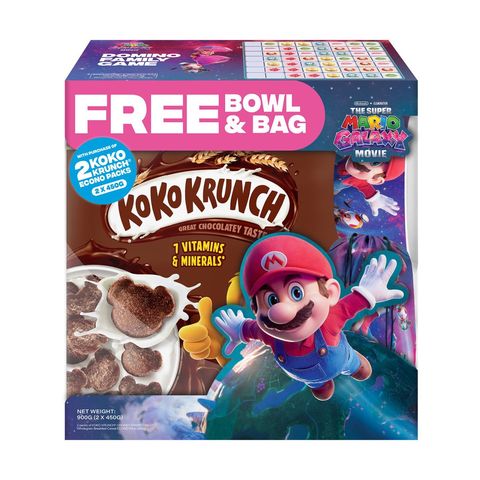 Nestle Koko Krunch Breakfast Cereal Mario Promo Pack (2 x 450g + Free Mario Pack) 1 Set