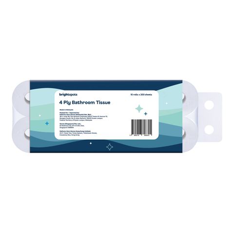 brightspots 4 Ply Toilet Rolls 10 x 200 Sheets