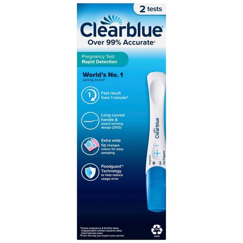 Clearblue Rapid Detection Pregnancy Test Result As Fast As 1 Minute 2 Pieces