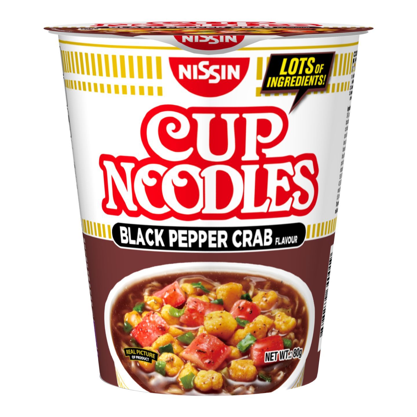 Order Nissin Cup Noodles - Black Pepper Crab 81g from pandamart XL