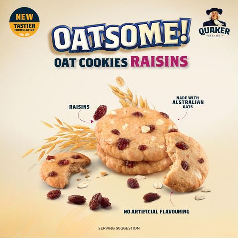 Quaker Raisin Oatmeal Cookies 6s x 27g