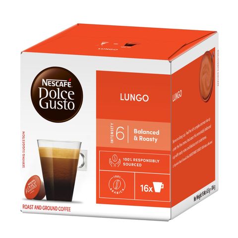 Nescafe Dolce Gusto Lungo Coffee Capsules 16 Servings 112g