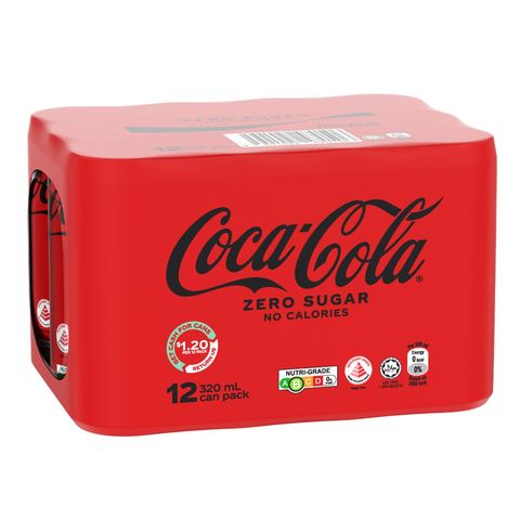 [Carton] Coca-Cola Zero Sugar 12 x 320ml (Recyclable)