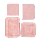 Miniso Foldable Travel Organizer Bag Pink 4 Pieces - 6941501518134