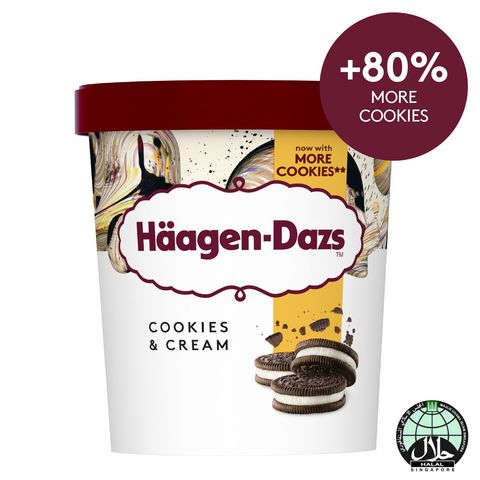Haagen-Dazs Cookies & Cream Ice Cream Pint 473ml
