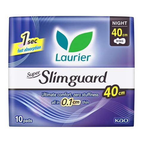 Laurier Super Slimguard Night Wing Sanitary Pads 40cm 10s