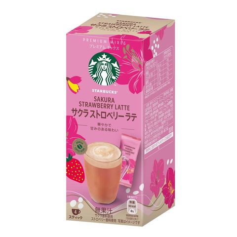 Starbucks Premium Mixes Sakura Strawberry Latte 4 x 24g