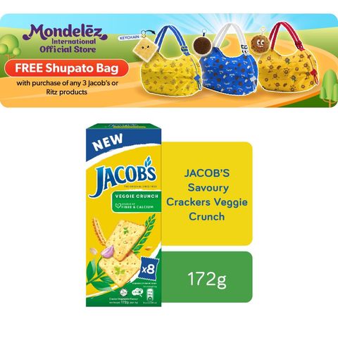 Jacob's Savoury Crackers Veggie Crunch 172g