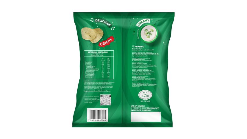 Lay's Sour Cream and Onion Potato Chips 50g
