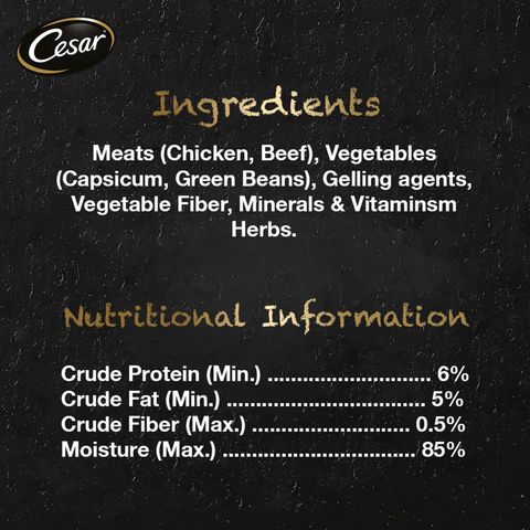 Cesar Naturally Crafted Beef Canned Dog Wet Food 85g