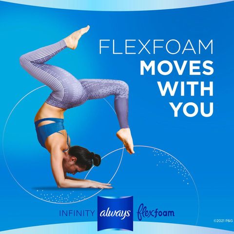 Always Infinity Flexfoam Size 2 Heavy Flow Sanitary Pads 27cm 16 Pieces