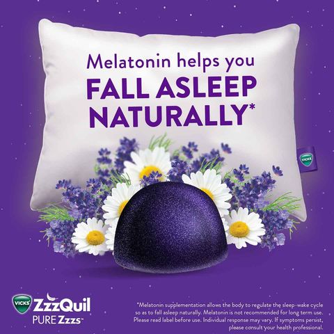 Vicks Zzzquil Pure Zzzs Melatonin Sleep Aid Gummies 24 Pieces