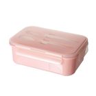 Miniso Bento Box Large Capacity Rectangle Pink (1200ml) 1 Unit
