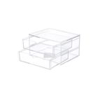 Miniso Transparent Free Combination Series Two-grid Cosmetics Storage Case with Drawers 1 Piece - 6941447594605