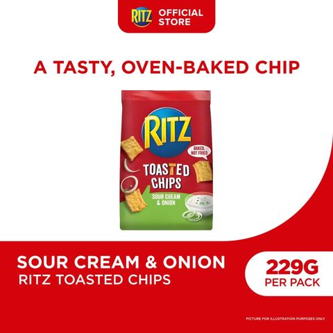 Ritz Toasted Chips Sour Cream & Onion Biscuits 229g