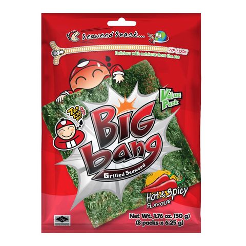Tao Kae Noi Big Bang Grilled Seaweed Hot & Spicy | 60 公克