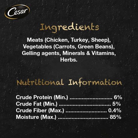 Cesar Naturally Crafted Chicken Canned Dog Wet Food 85g