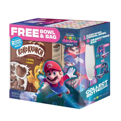 Nestle Koko Krunch Breakfast Cereal Mario Promo Pack (2 x 450g + Free Mario Pack) 1 Set