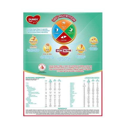 Dumex Dugro Stage 3 Growing Up Baby Milk Formula 1.6kg