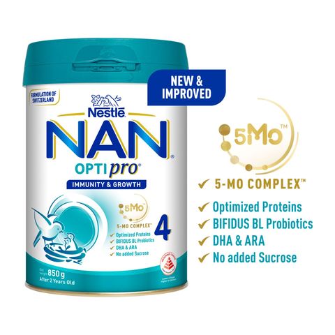 NAN Optipro 4 5MO Growing Up Milk Formula (from 2 Years) 850g