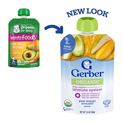 Gerber 2nd Foods Pear Mango Avocado Pouch Puree (From 12 Months) 99g