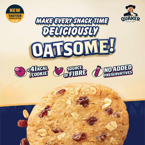 Quaker Raisin Oatmeal Cookies 6s x 27g