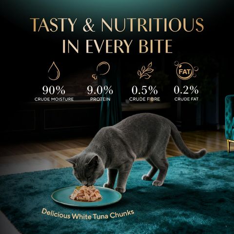 Sheba Tuna White Meat with Chicken in Gravy Canned Cat Wet Food 85g