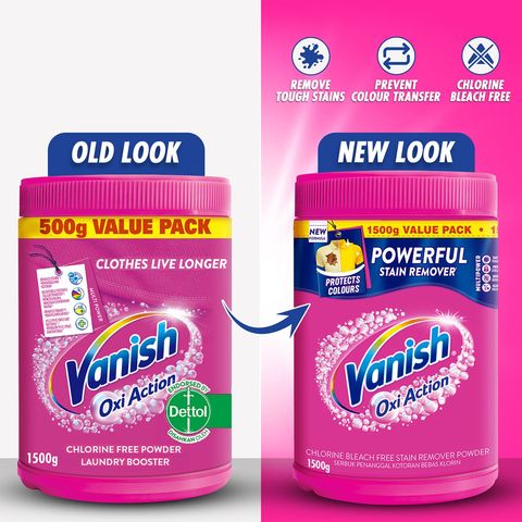 Vanish Stain Remover Pink Oxi Action Detergent Powder 1.5kg