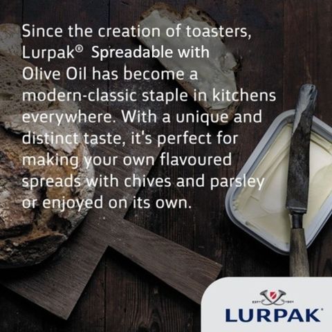 Lurpak Spreadable Butter with Olive Oil in Tub 250g
