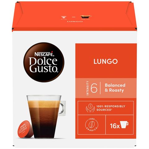 Nescafe Dolce Gusto Lungo Coffee Capsules 16 Servings 112g