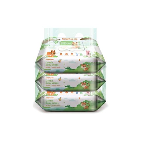 brightspots Gentle Baby Wipes 3 x 80 Sheets