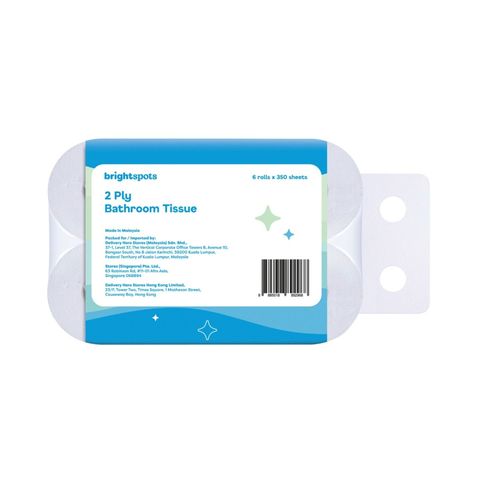 brightspots 2 Ply Toilet Rolls 6 x 350 Sheets
