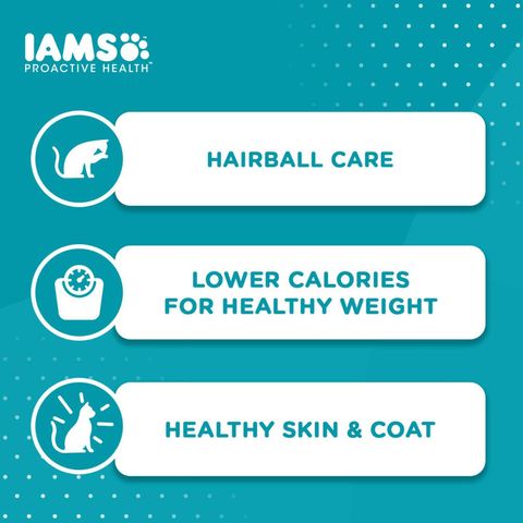 IAMS Indoor Weight & Hairball Care Chicken Dry Cat Food 1kg
