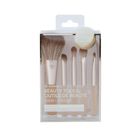 Miniso Makeup Brush Set with Storage Bag Gold 5 Pieces