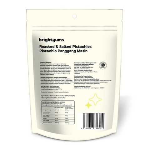 brightyums Roasted & Salted Pistachios 150g