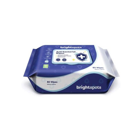brightspots Anti-bacterial Wipes 80s