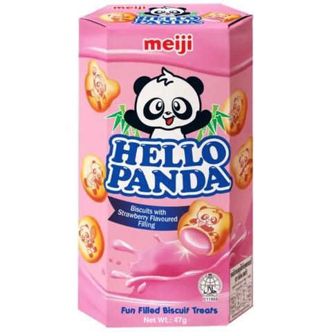 Meiji Hello Panda Biscuits - Strawberry 47g