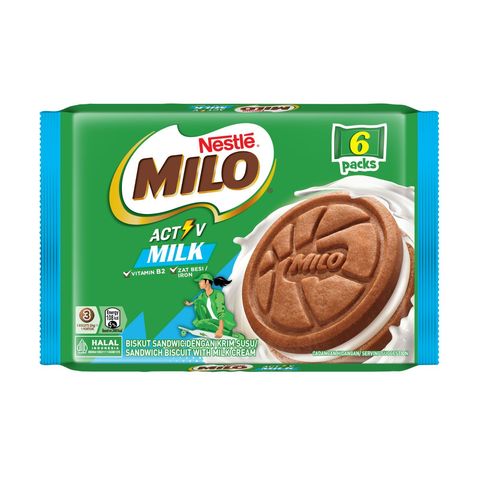 Milo Biscuits Sandwich Milk Multipack 6 x 24g