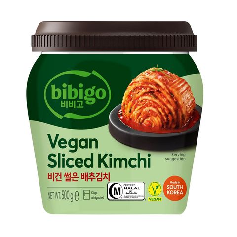 Cj Bibigo Vegan Sliced Kimchi Korean Banchan 500g