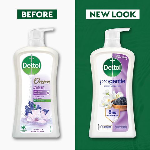 Dettol Progentle Shower Gel Body Wash Habbatus Sauda & White Jasmine 900ml
