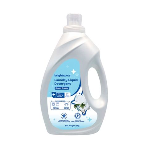 brightspots Laundry Liquid Detergent - Ocean Breeze 3kg