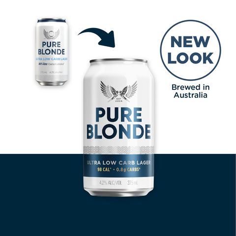 Pure Blonde Ultra Low Carb Can Beer 6s x 375ml