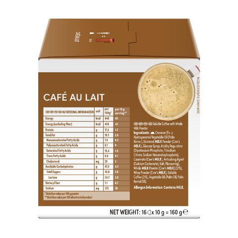 Nescafe Dolce Gusto Cafe Au Lait Coffee Capsules 16 Servings 160g