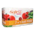 Softess Premium Pure Virgin Pulp 2Ply Kitchen Towel 7+1 Bonus Pack 8 x 60 pcs