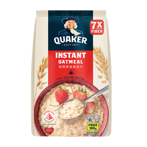 Quaker Oats Instant Oatmeal 800g + 100g (Refill Pack)