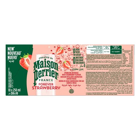 Maison Perrier Sparkling Water Strawberry 10 x 250ml