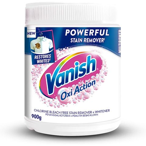 Vanish Stain Remover Crystal White Oxi Action Detergent Powder 900g