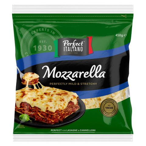 Perfect Italiano Grated Mozzarella Cheese 450g